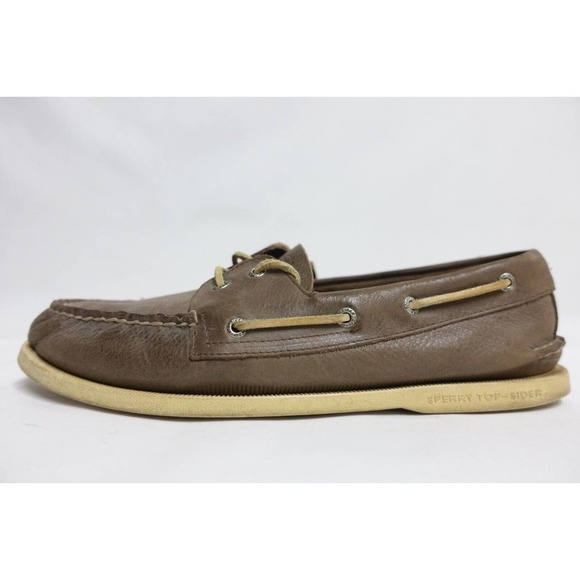 Amazon.com | Sperry Men SPERRY TOP-SIDER A/O 2-Eye Smoke Brown 13M-US/12UK/47EU Men Leather Boat Shoes